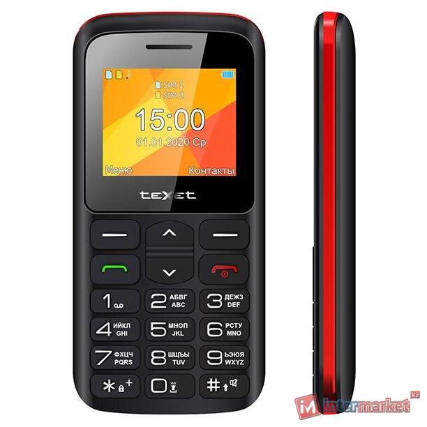 Мобильный телефон Texet TM-B323, черно-красный