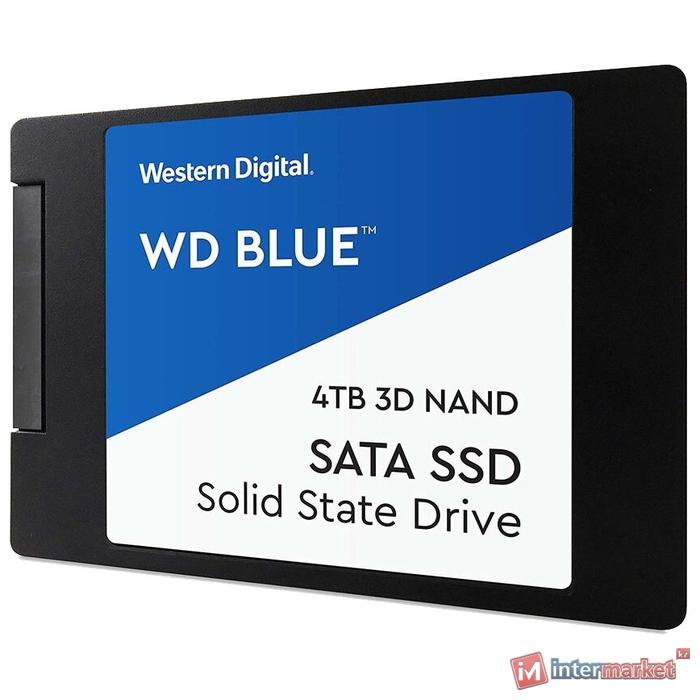 Твердотельный накопитель 4000GB SSD WD BLUE 3D NAND 2.5” SATA3 R560Mb/s, W530MB/s WDS400T2B0A